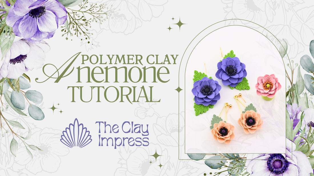 How to Make Polymer Clay Anemone Flowers | Step-by-Step Tutorial with Video