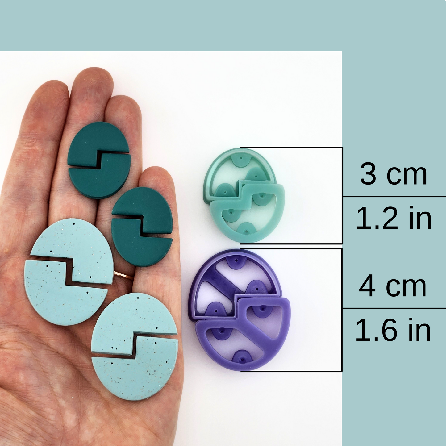Jenny Duet Cutters - Mirrored Polymer Clay Cutter Set