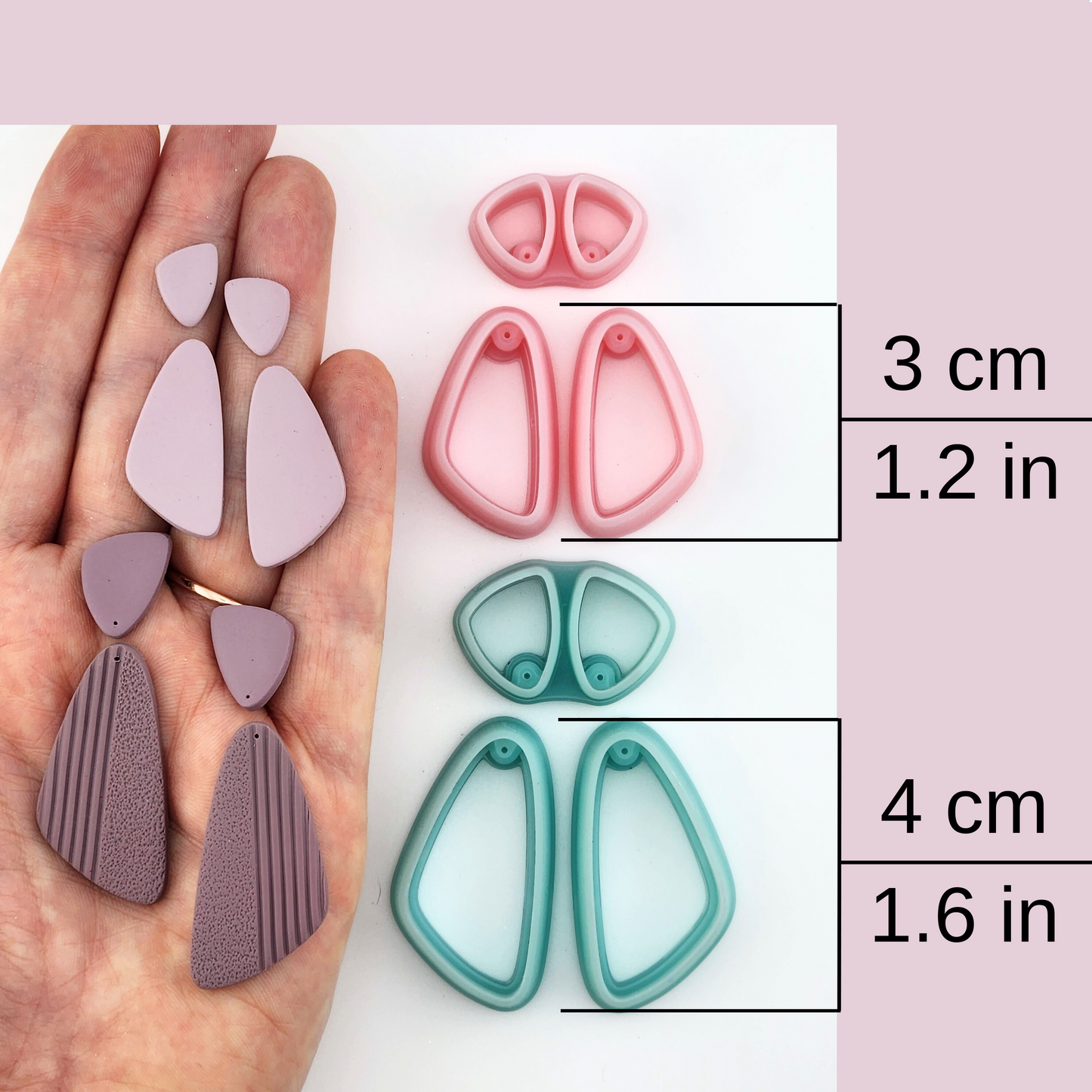 Josie Mirrored Polymer Clay Cutter Set