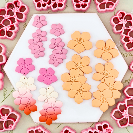 Floral Cascade Mirrored Polymer Clay Cutter Set