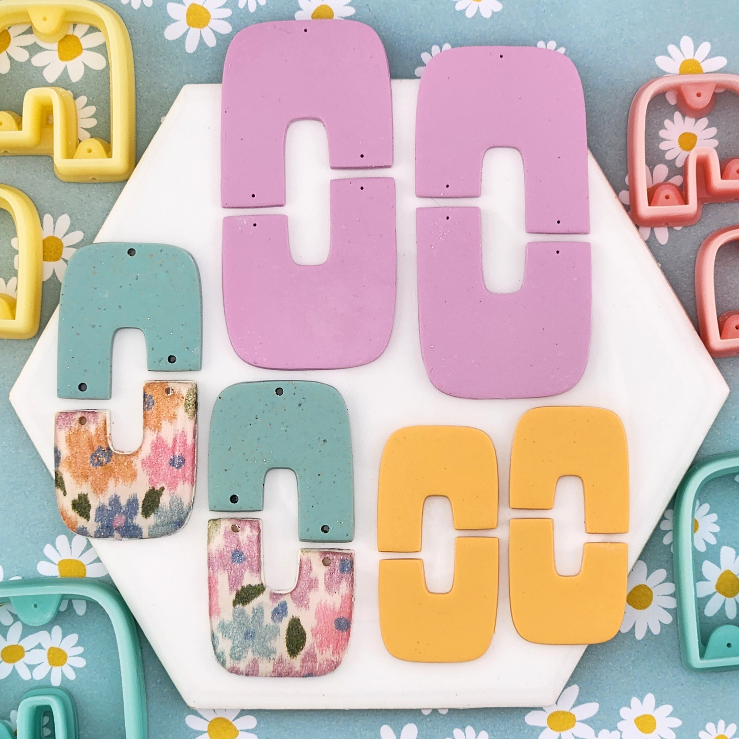 Jolene Duet Cutters - Mirrored Polymer Clay Cutter Set