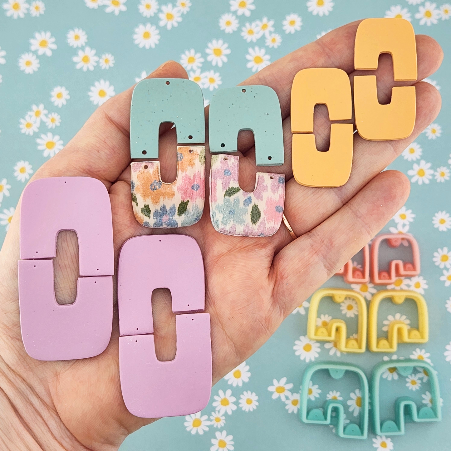 Jolene Duet Cutters - Mirrored Polymer Clay Cutter Set