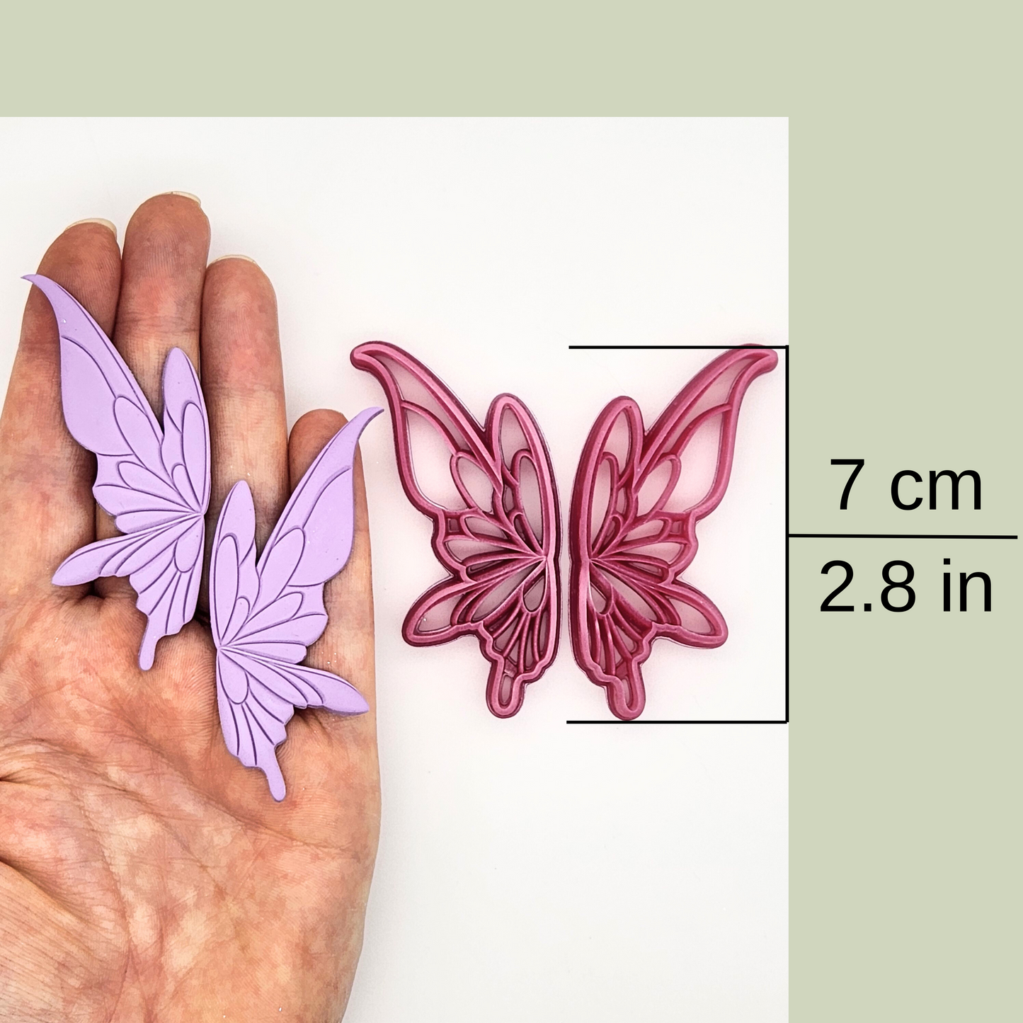 Fairy Wings Polymer Clay Cutters - Mirrored Pair