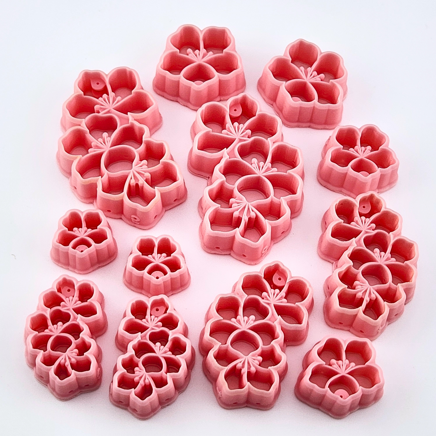 Floral Cascade Mirrored Polymer Clay Cutter Set