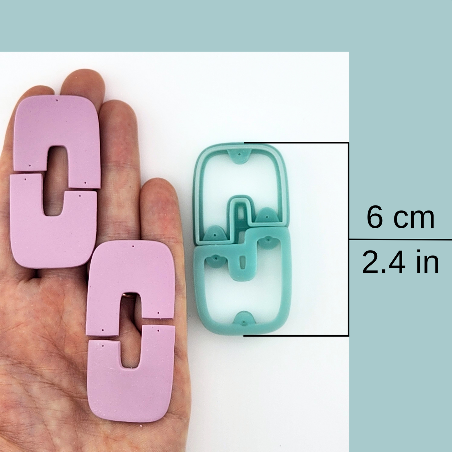 Jolene Duet Cutters - Mirrored Polymer Clay Cutter Set
