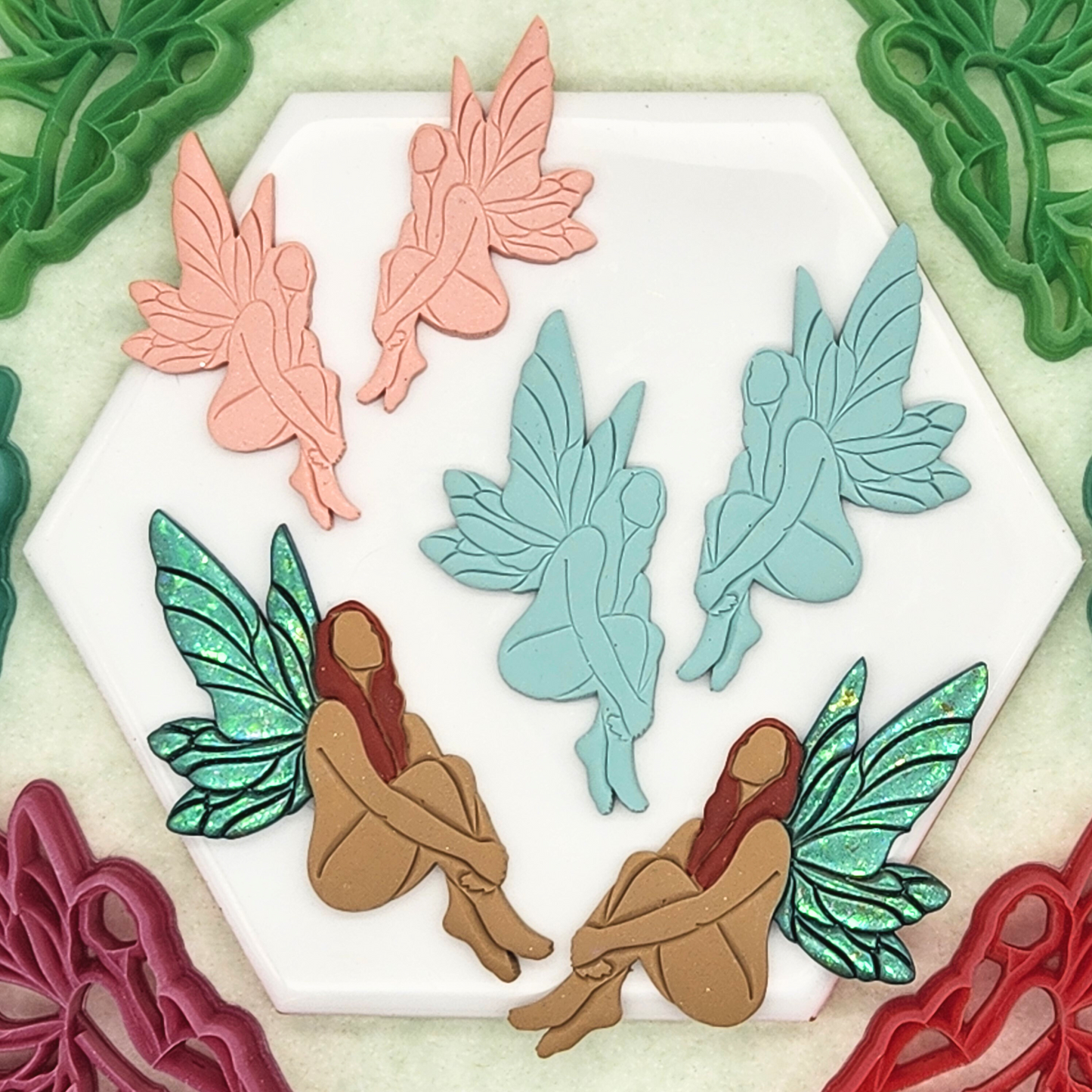 Fairy Polymer Clay Cutters - Mirrored Pair