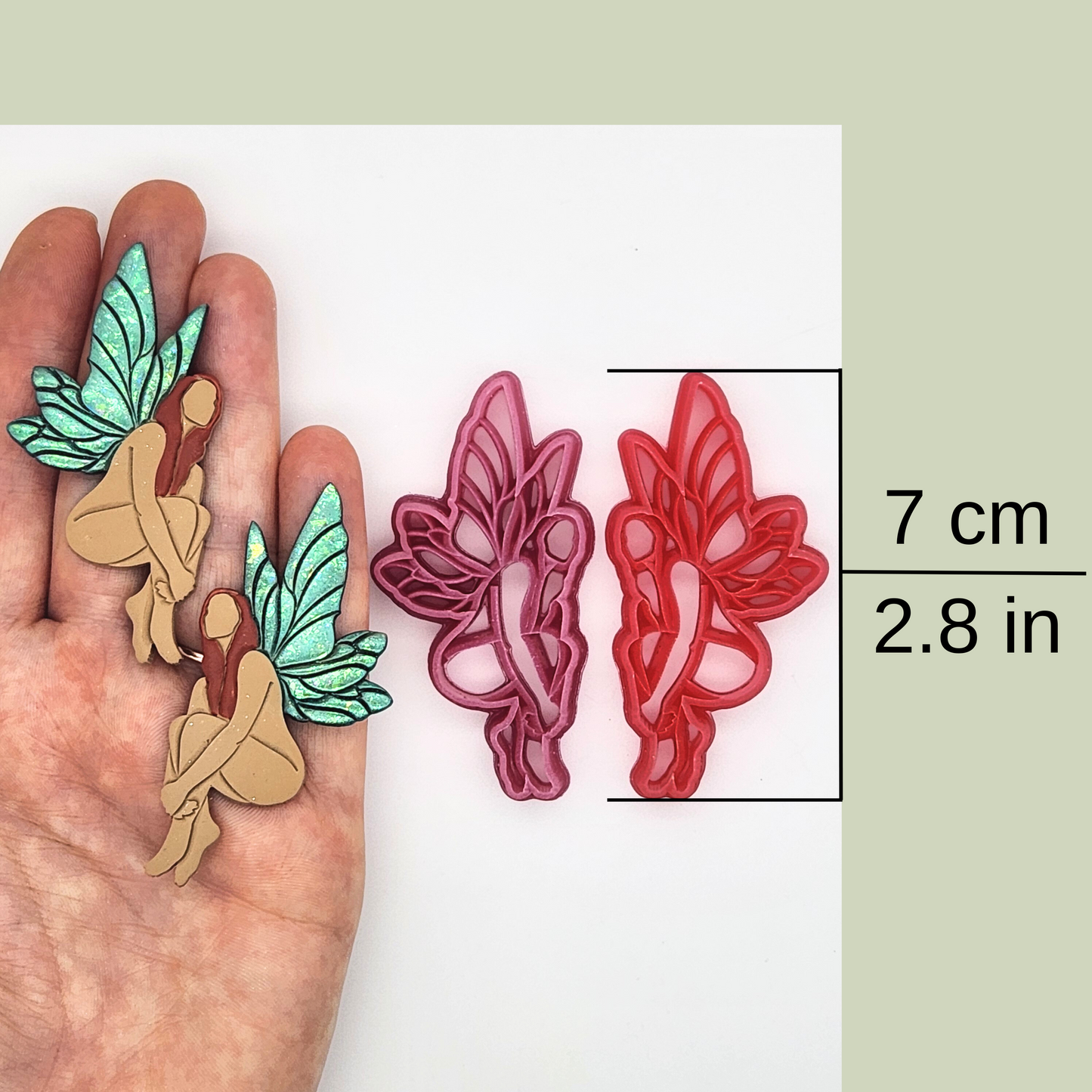 Fairy Polymer Clay Cutters - Mirrored Pair