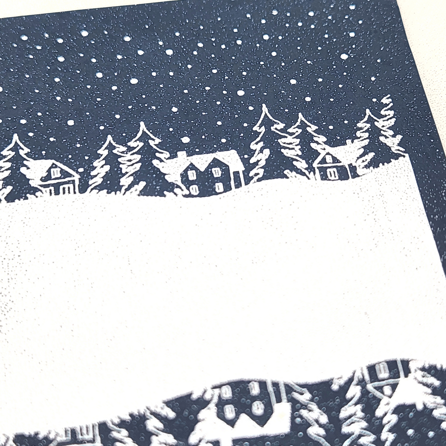 Winter Cottages Silk Screen