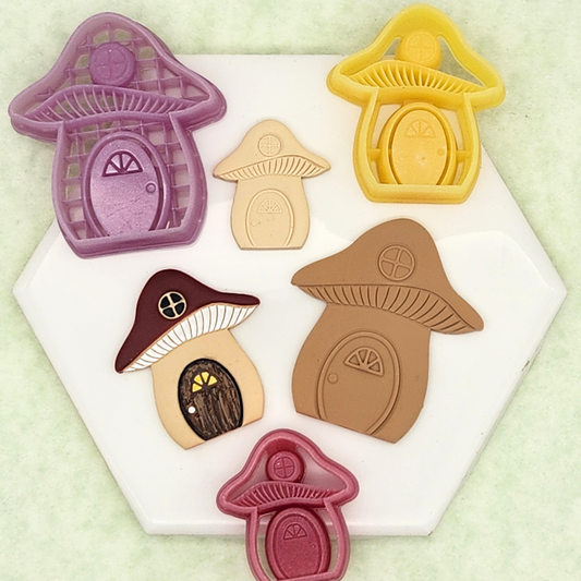 Mushroom Cottage Polymer Clay Cutter