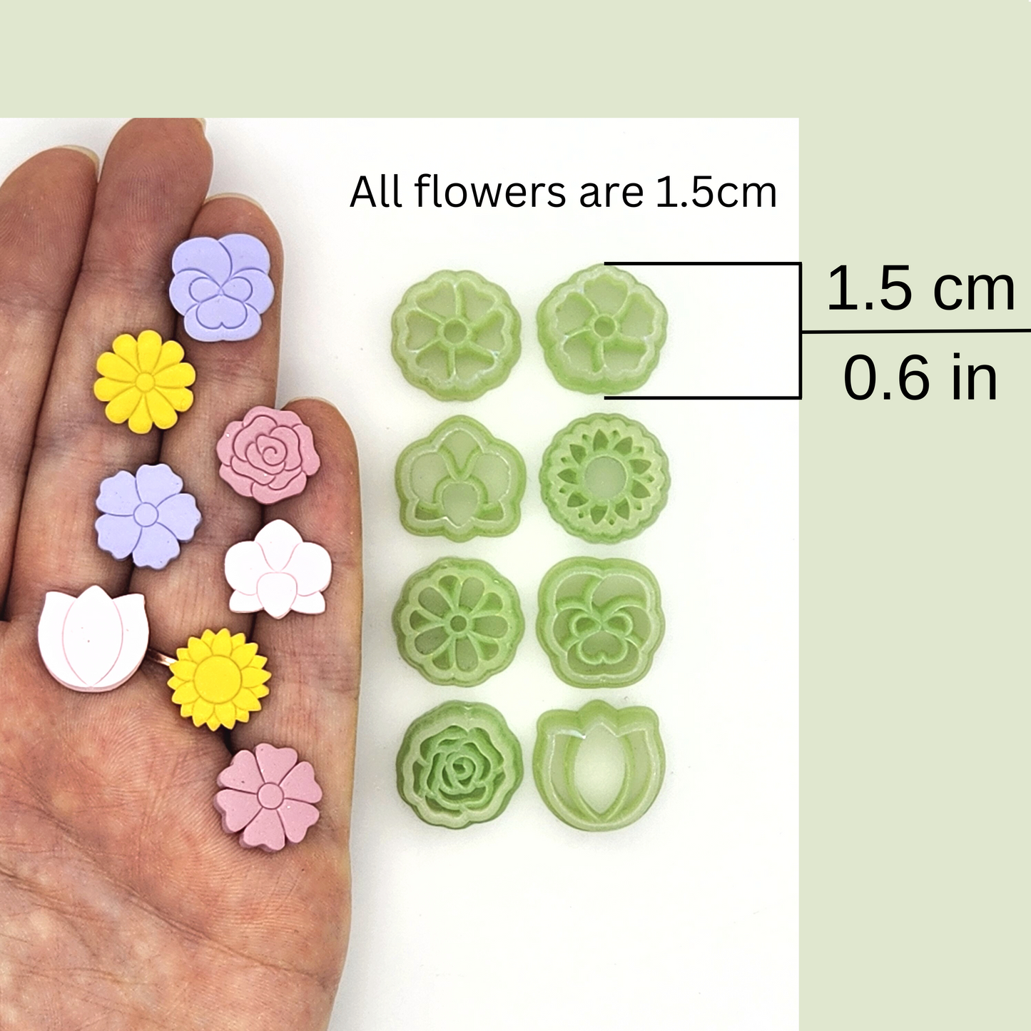 Floral Polymer Clay Stud Cutters