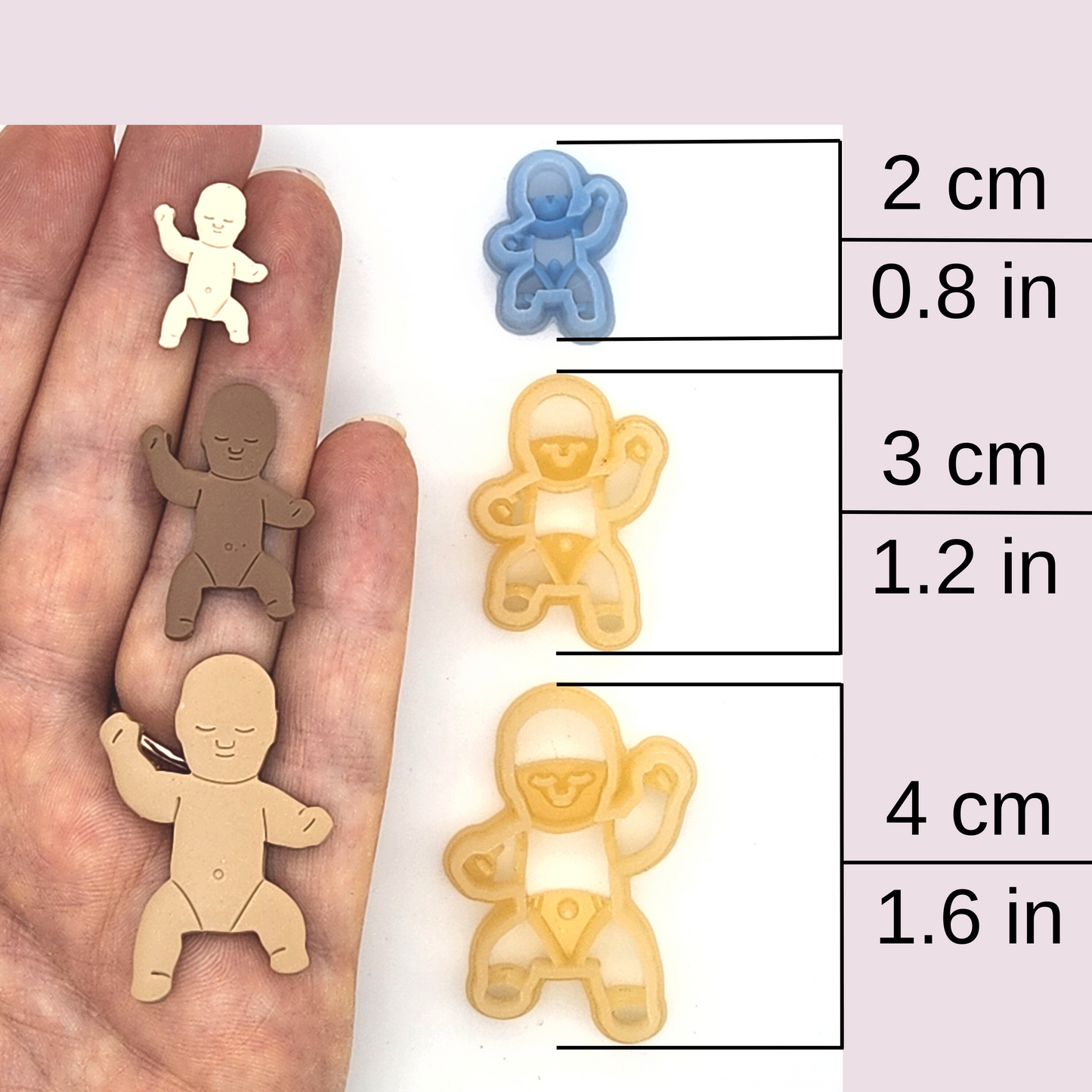 King Cake Baby Polymer Clay Cutter