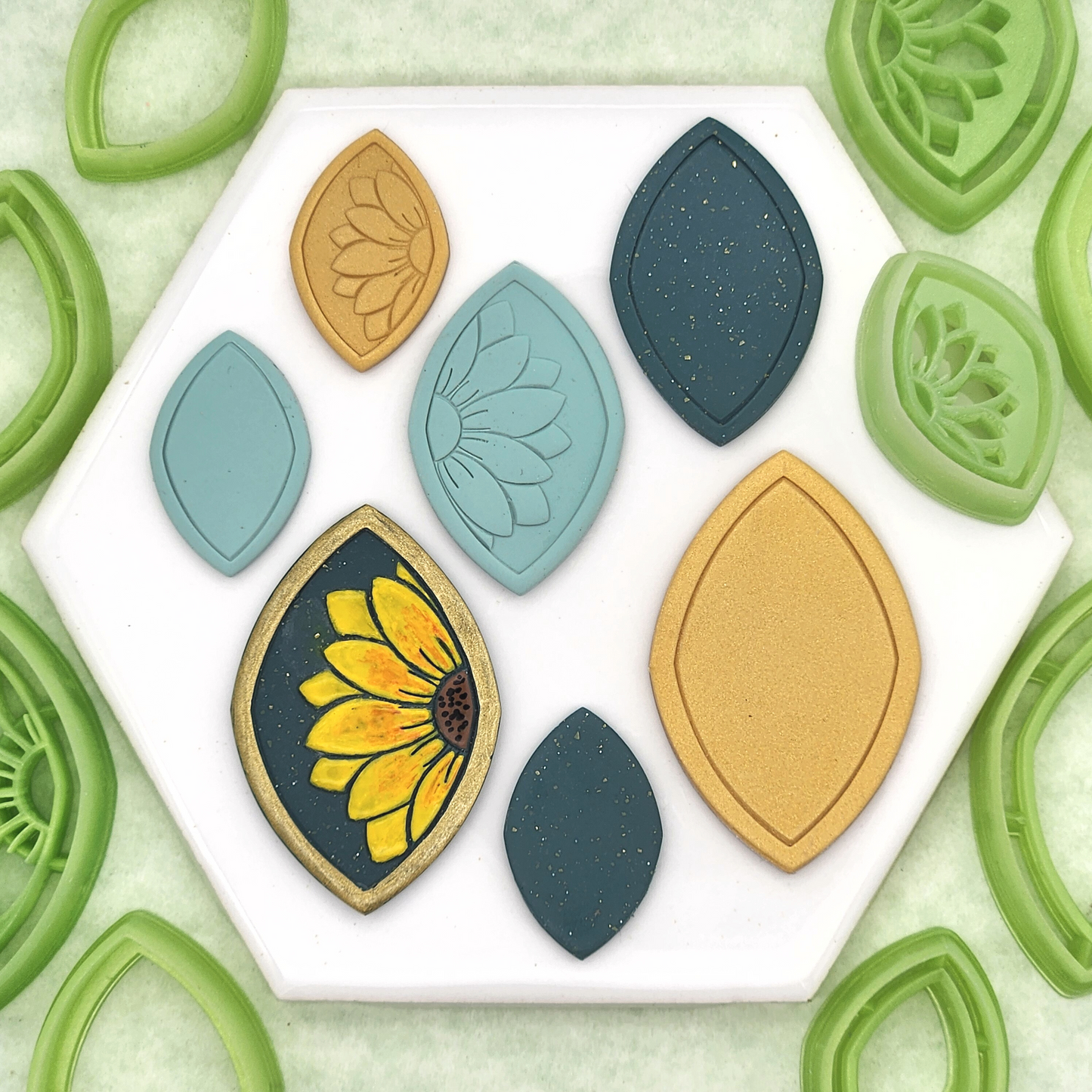 Peek-a-Boo Sunflower Polymer Clay Cutter