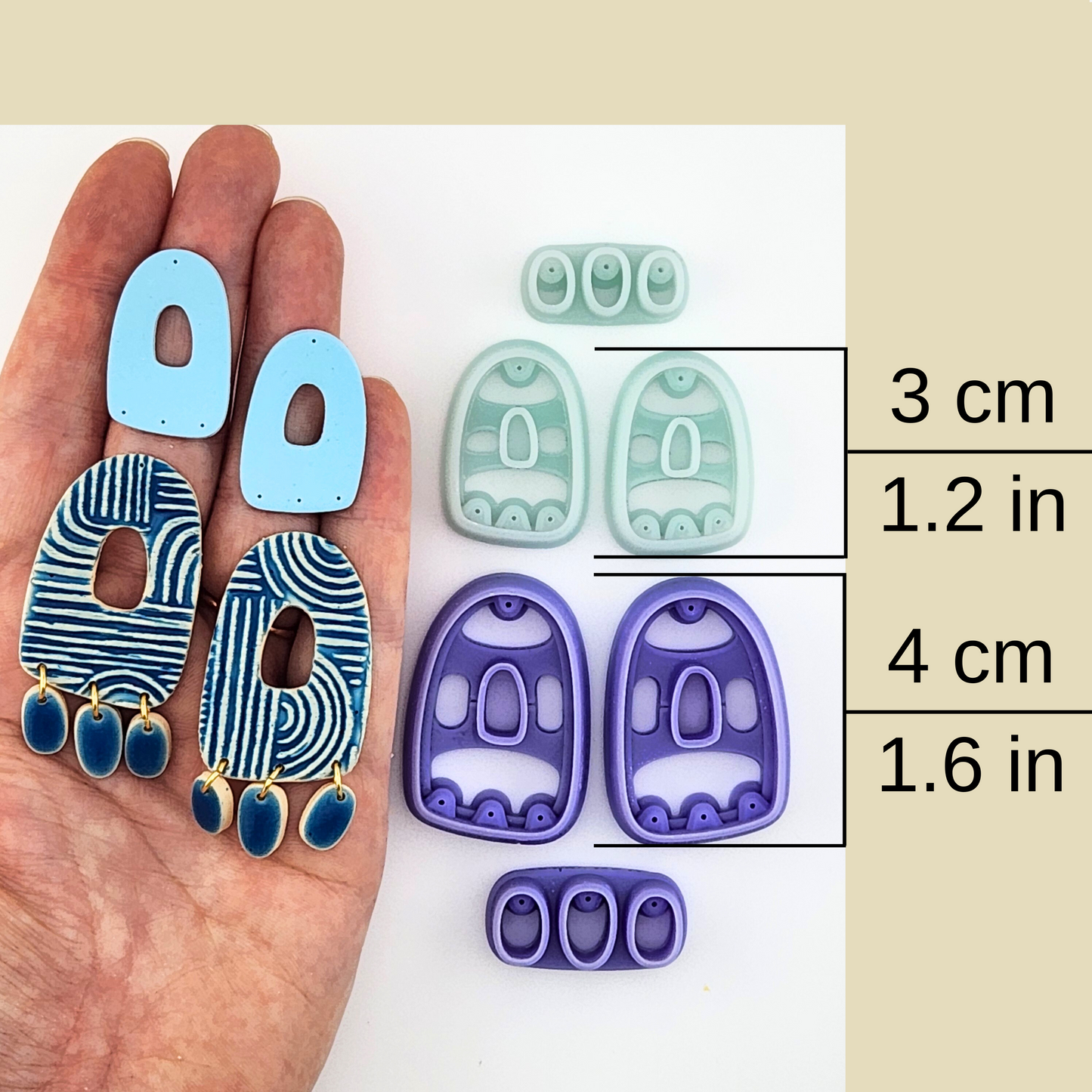 Ophelia Mirrored Polymer Clay Cutter Set