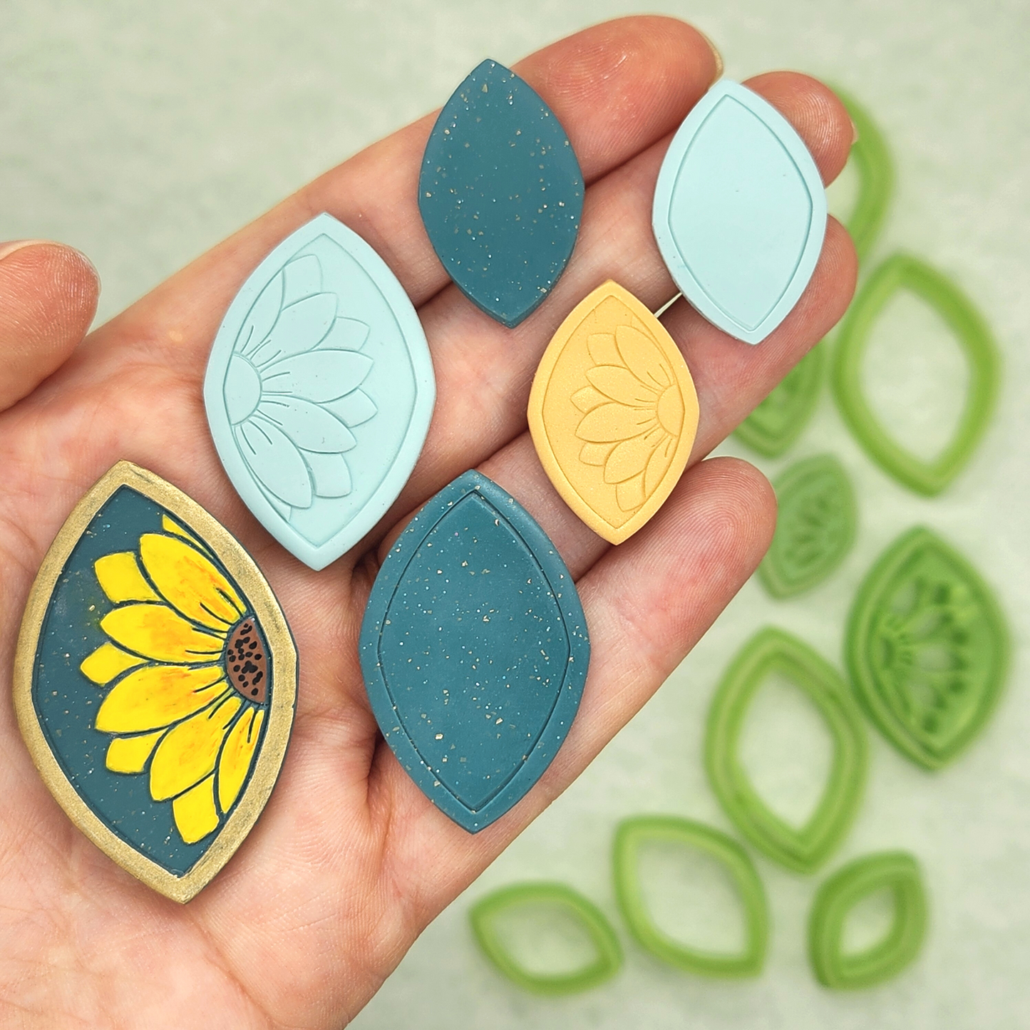 Peek-a-Boo Sunflower Polymer Clay Cutter