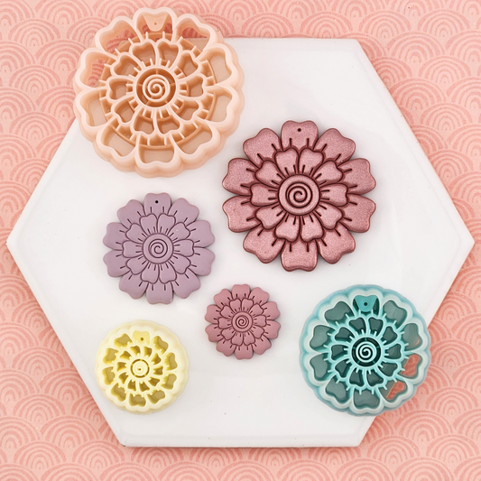 Henna Daisy Polymer Clay Cutter
