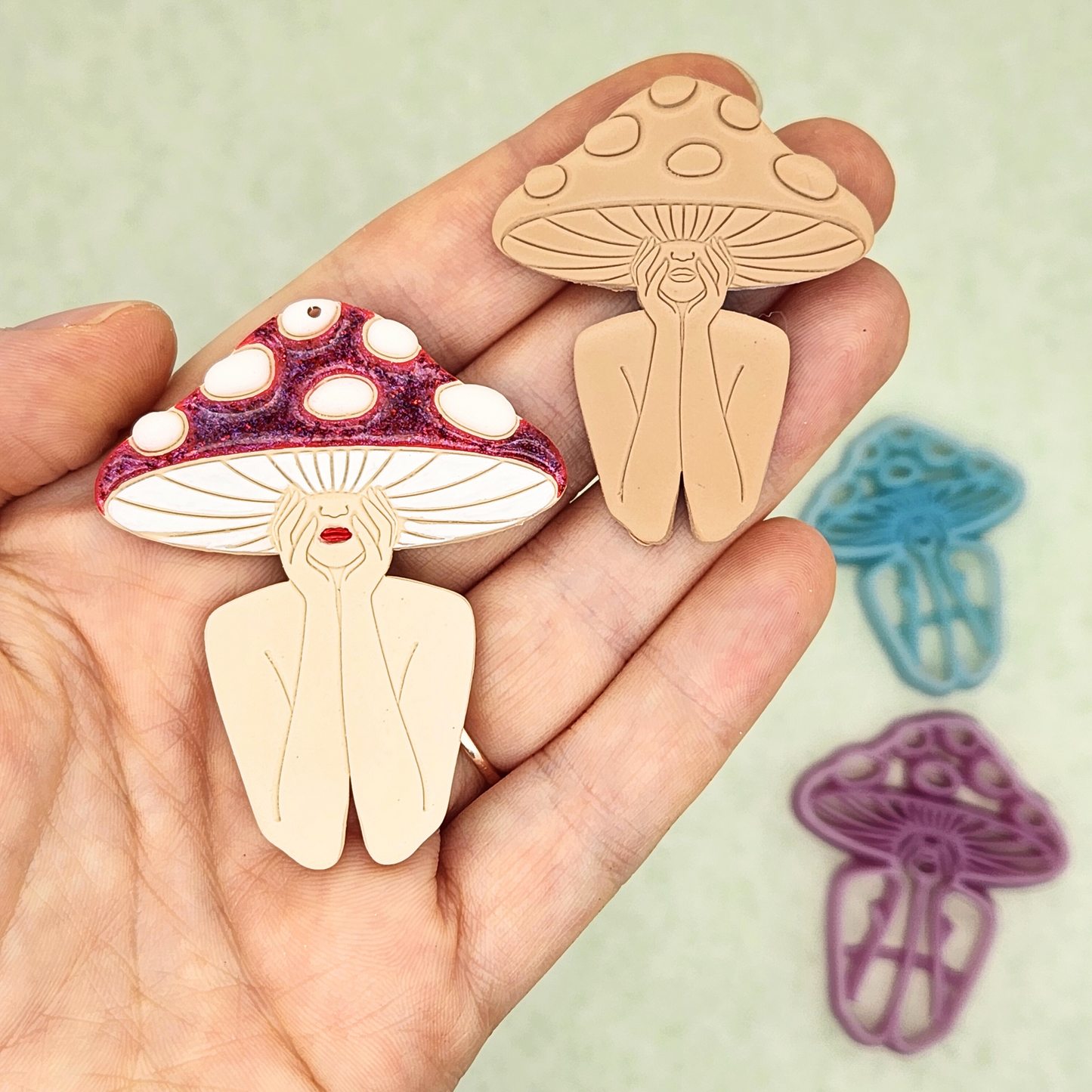 Mushroom Girl Polymer Clay Cutter