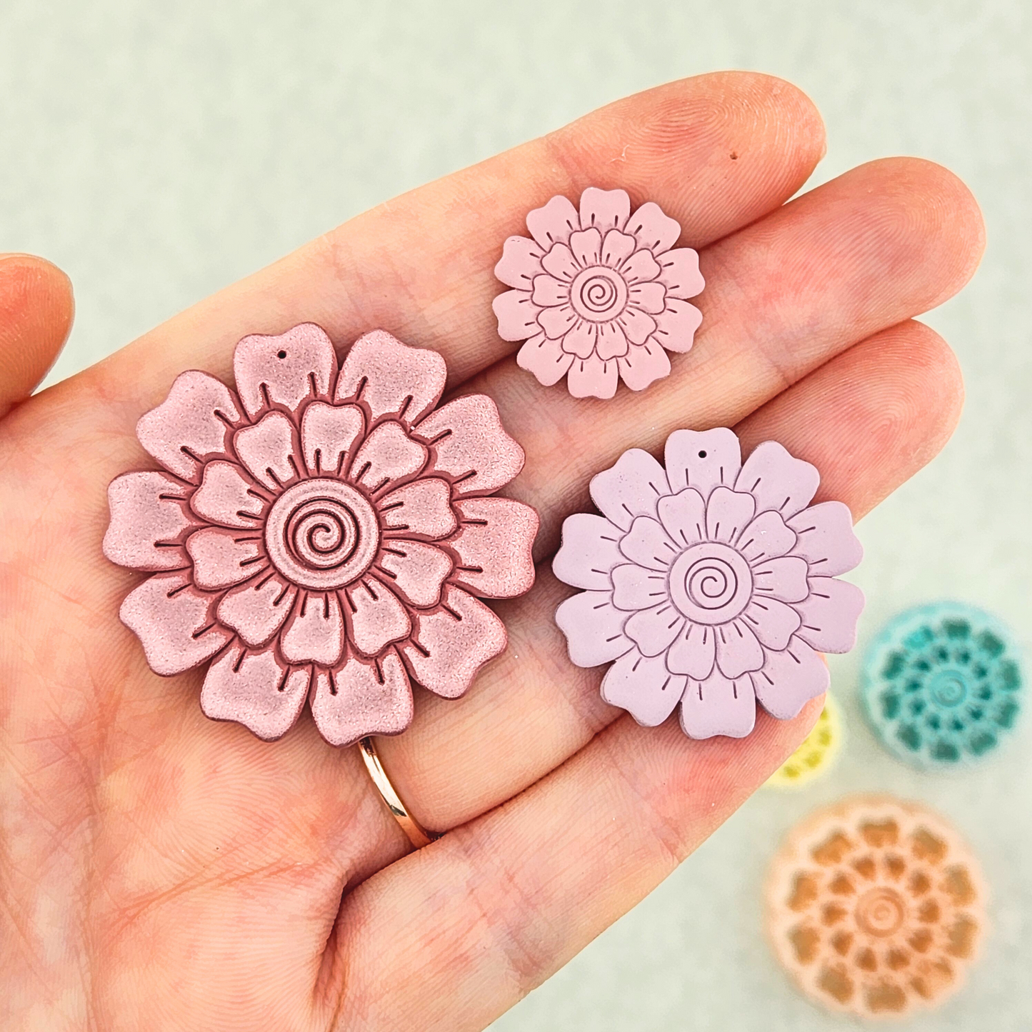 Henna Daisy Polymer Clay Cutter