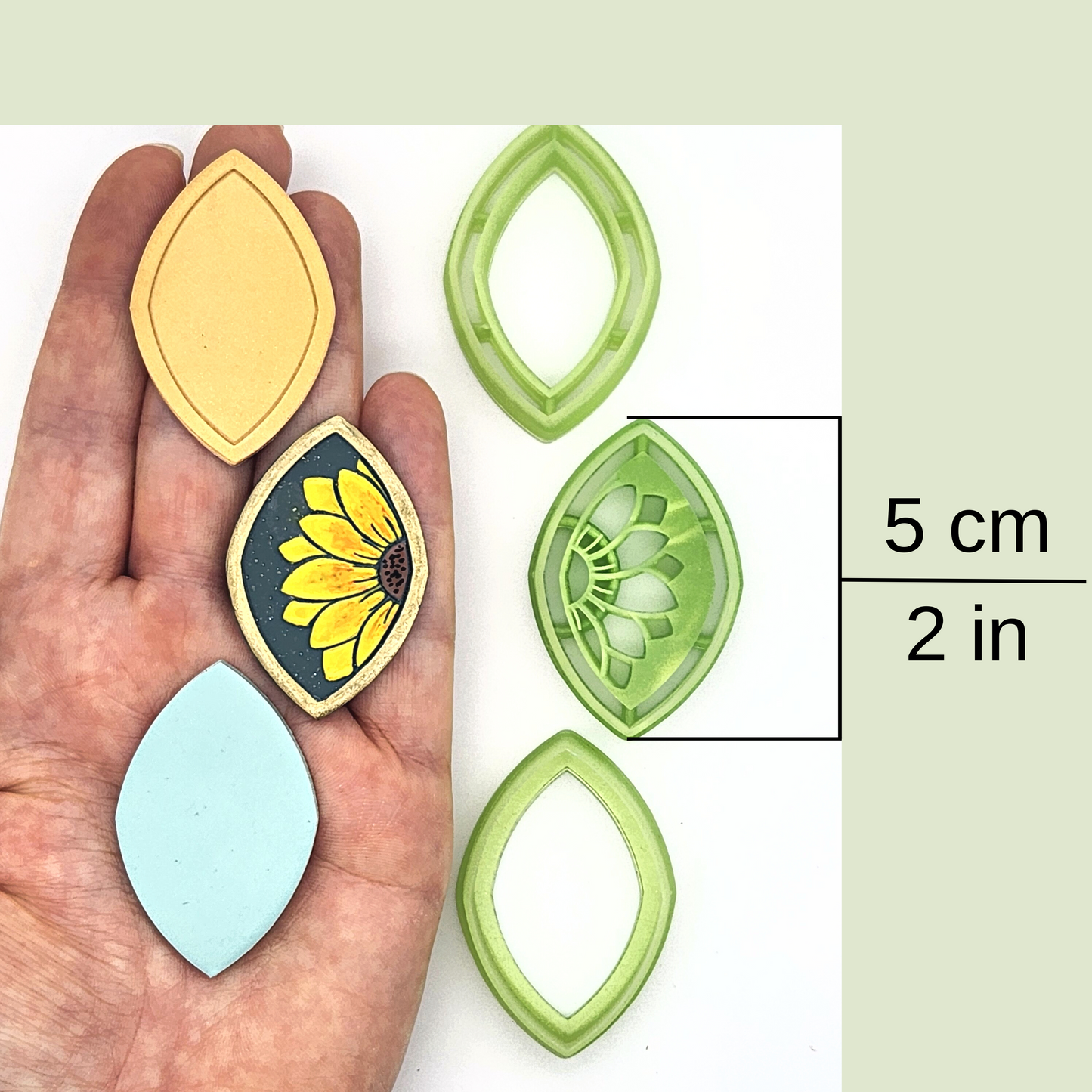 Peek-a-Boo Sunflower Polymer Clay Cutter