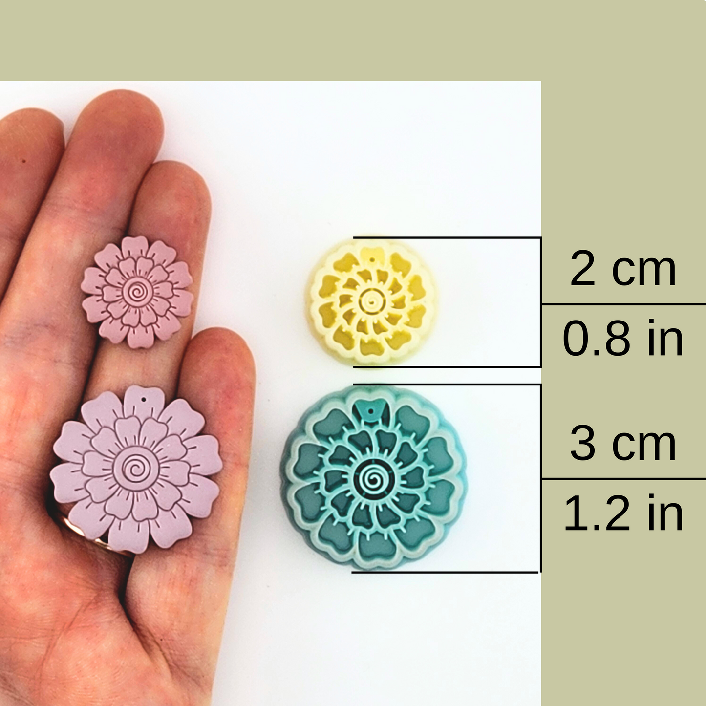 Henna Daisy Polymer Clay Cutter