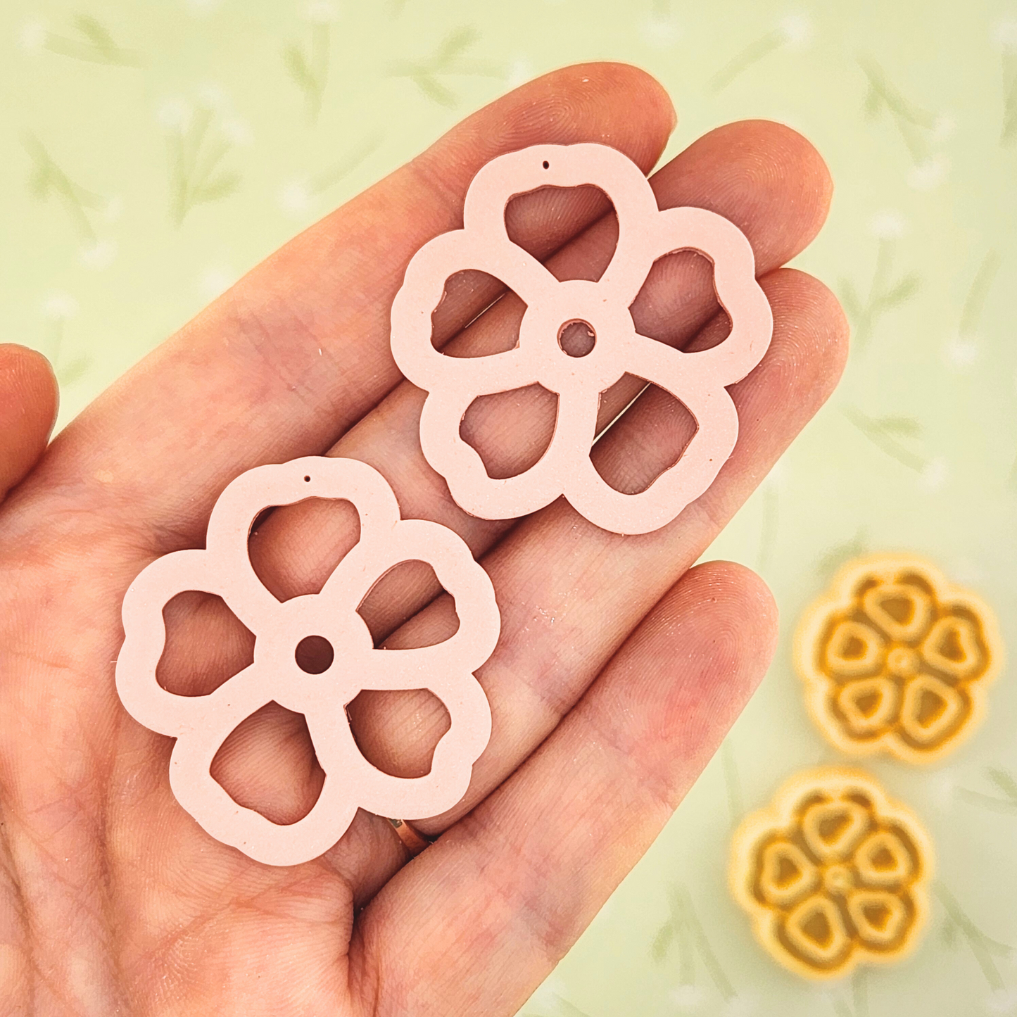 Frame Flower Mirrored Polymer Clay Cutter Set