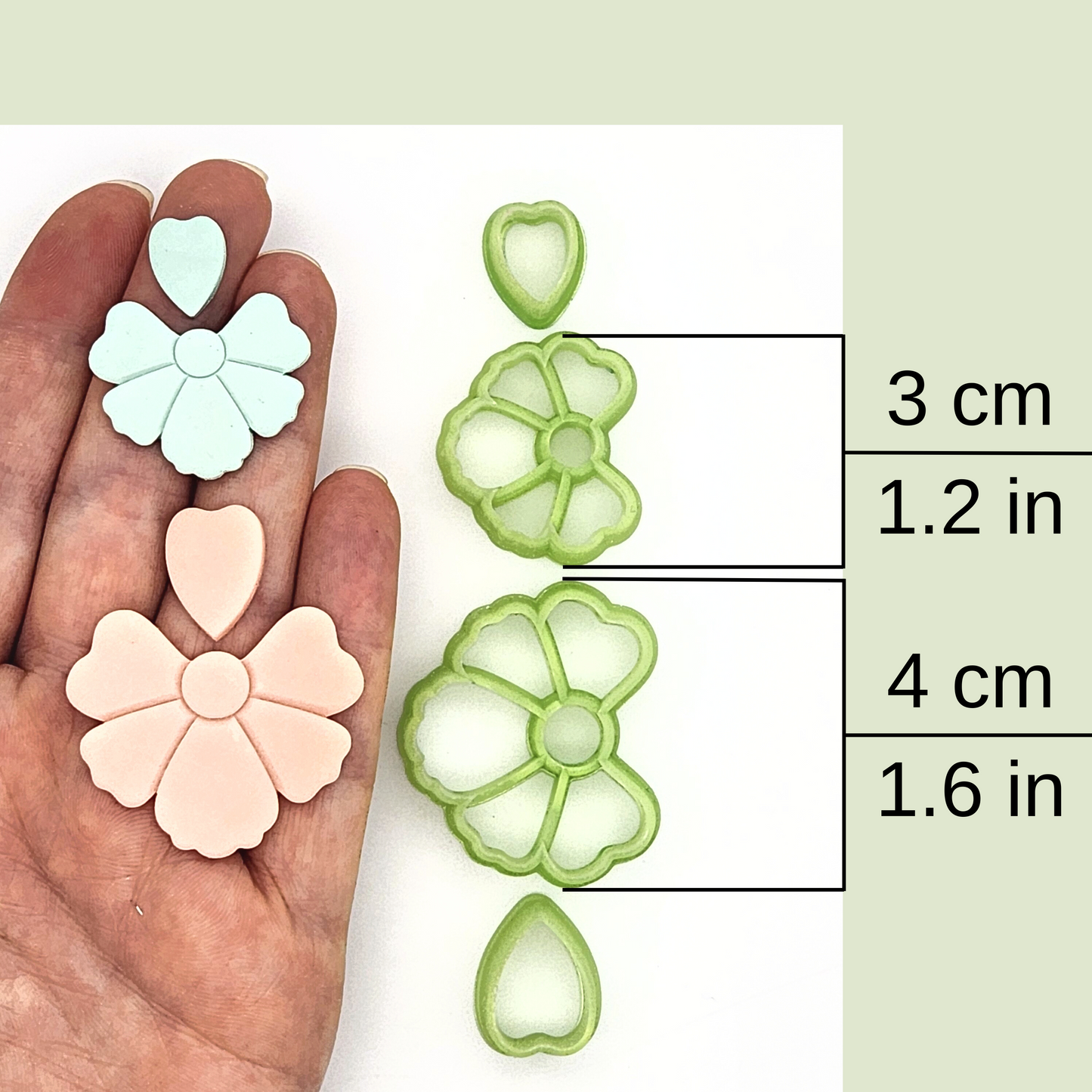 Flower Dangle Polymer Clay Cutter Set