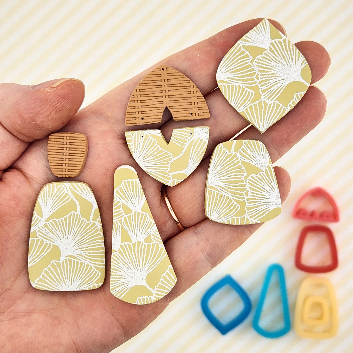 Ginkgo Leaves Polymer Clay Silk Screen