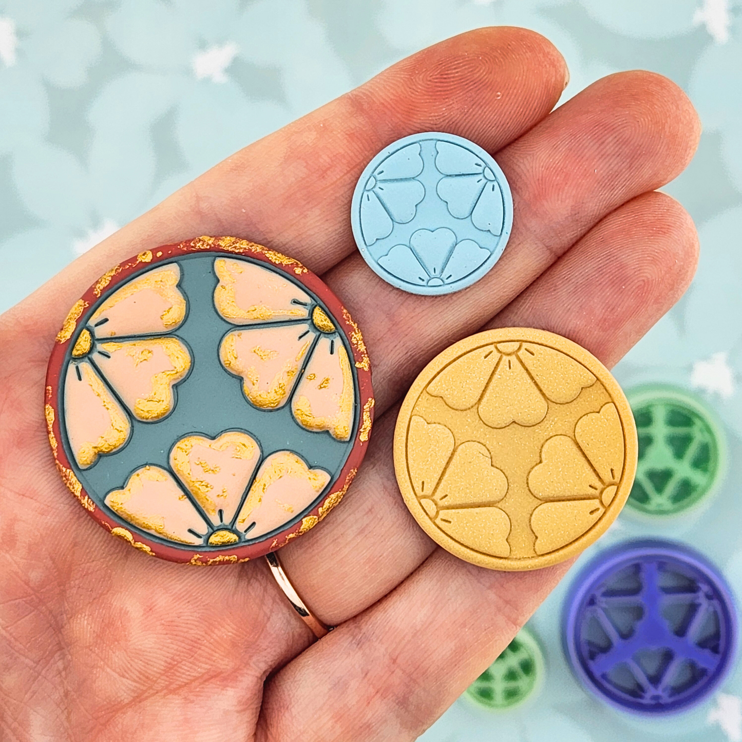 Primrose Medallion Polymer Clay Cutter