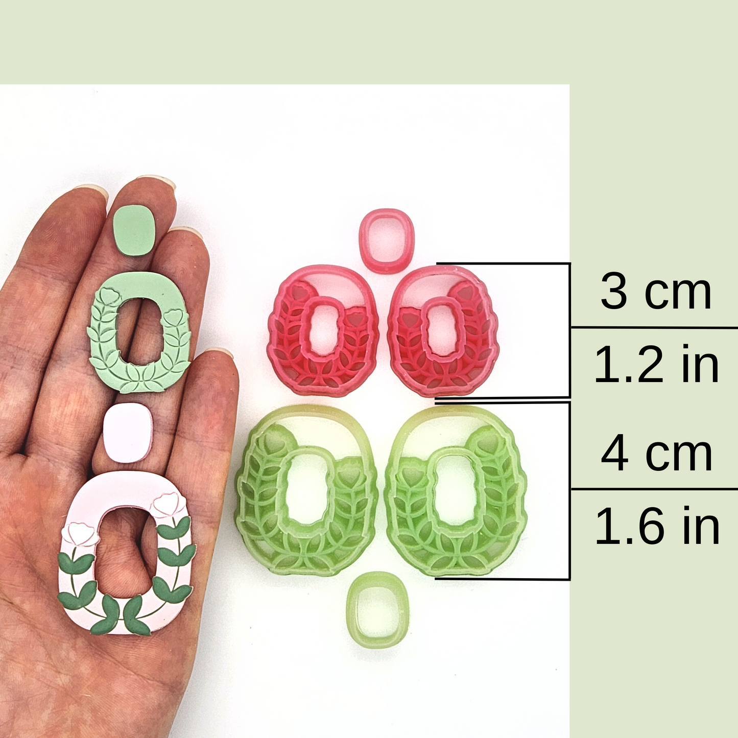 Floral Doughnut Polymer Clay Cutter Set - Mirrored Set