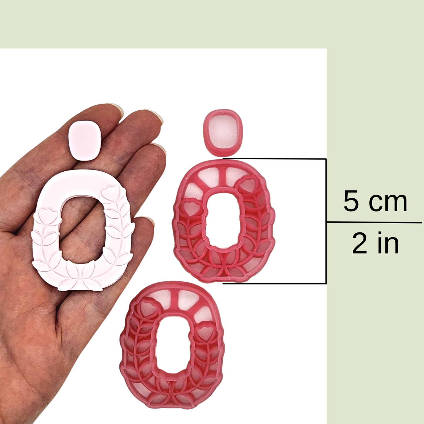Floral Doughnut Polymer Clay Cutter Set - Mirrored Set