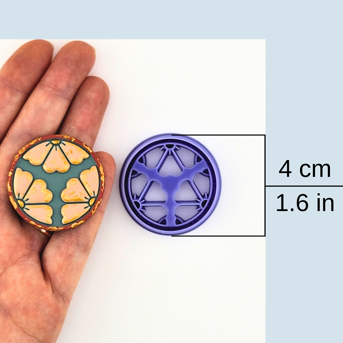 Primrose Medallion Polymer Clay Cutter