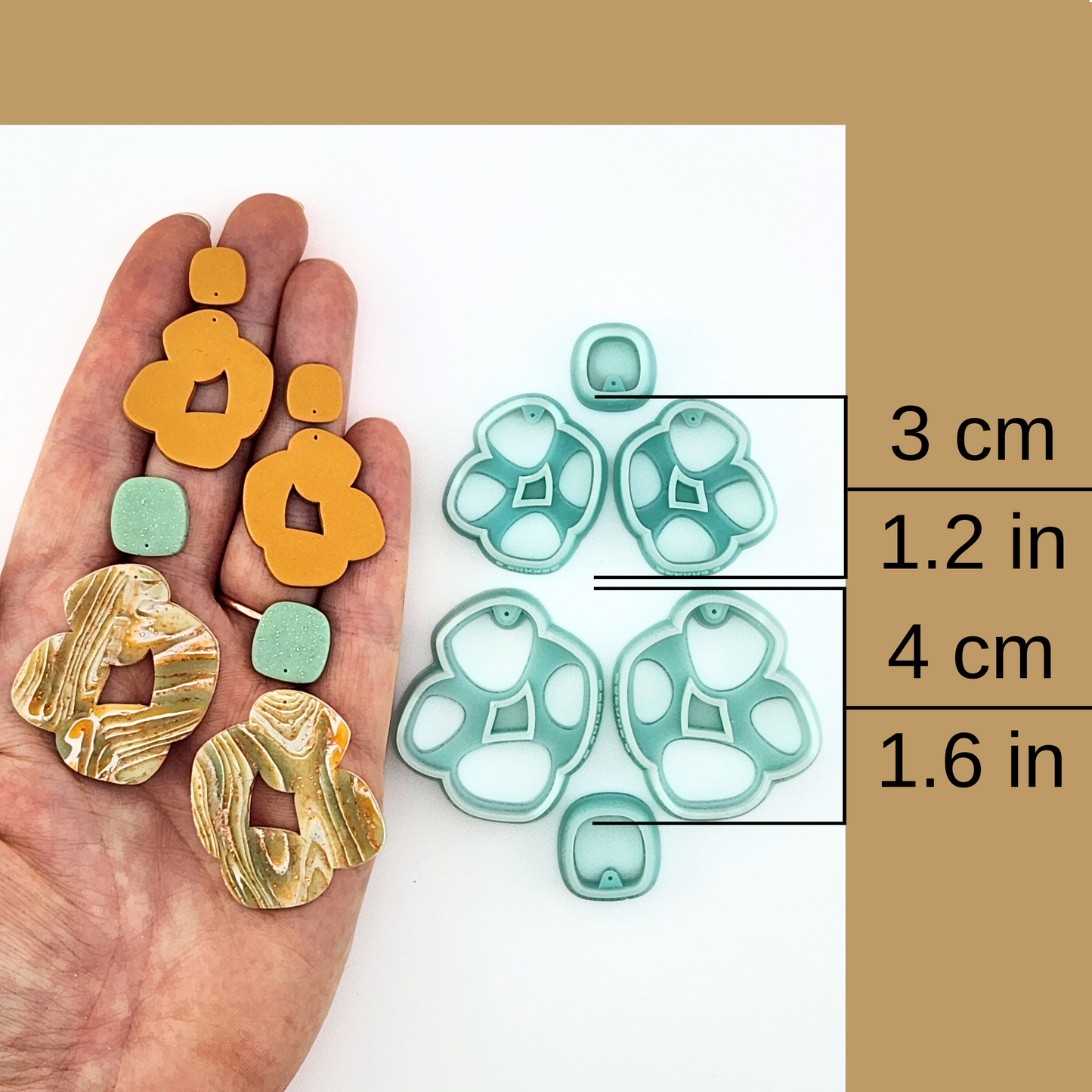 Daphne Mirrored Polymer Clay Cutter Set
