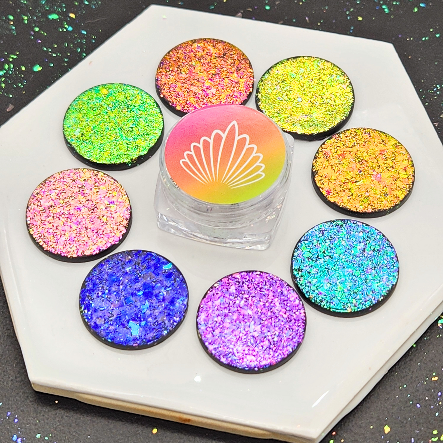Iridescent Chameleon Opal Flakes - Set of 8 Colors