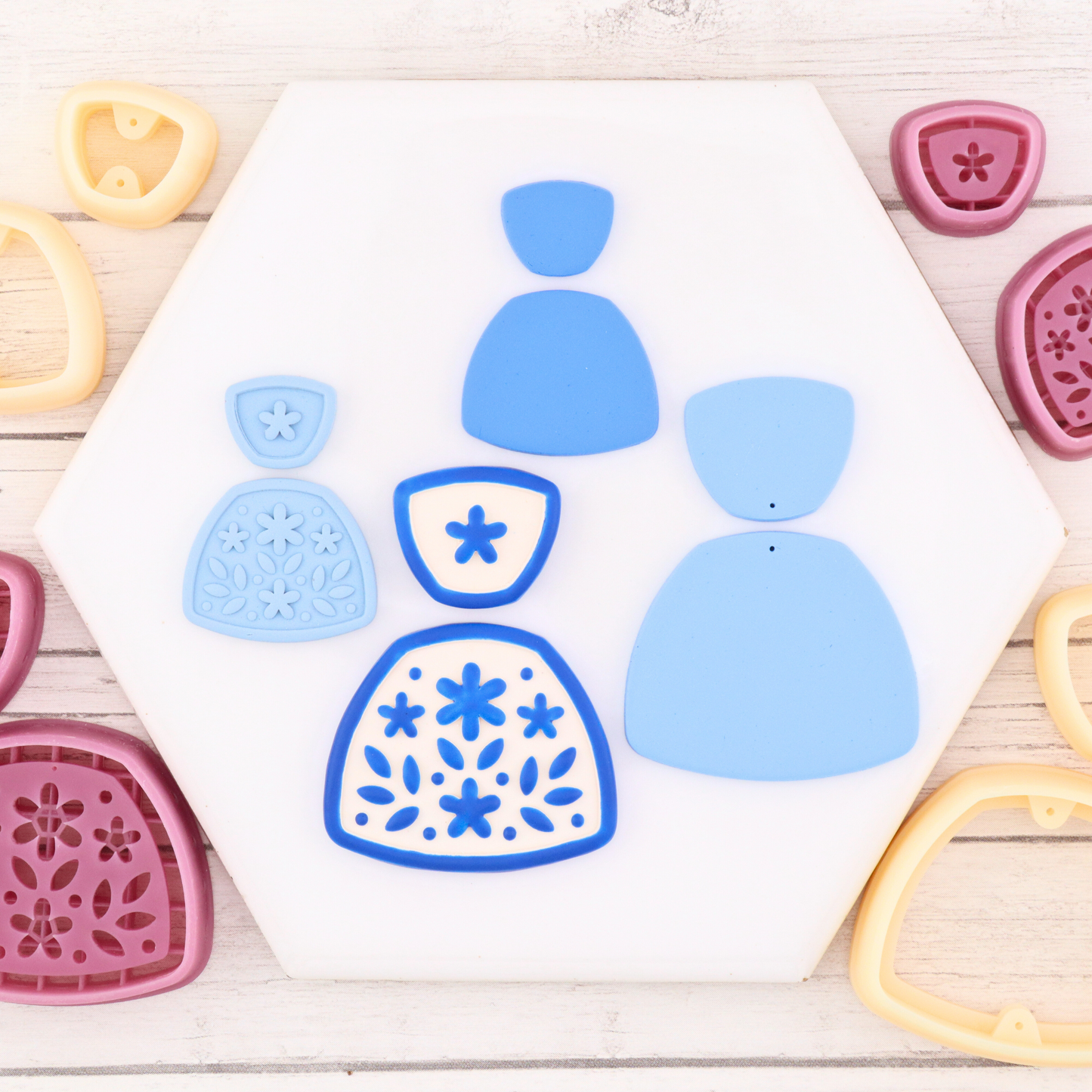 Mia Trapezoid Polymer Clay Cutter Set