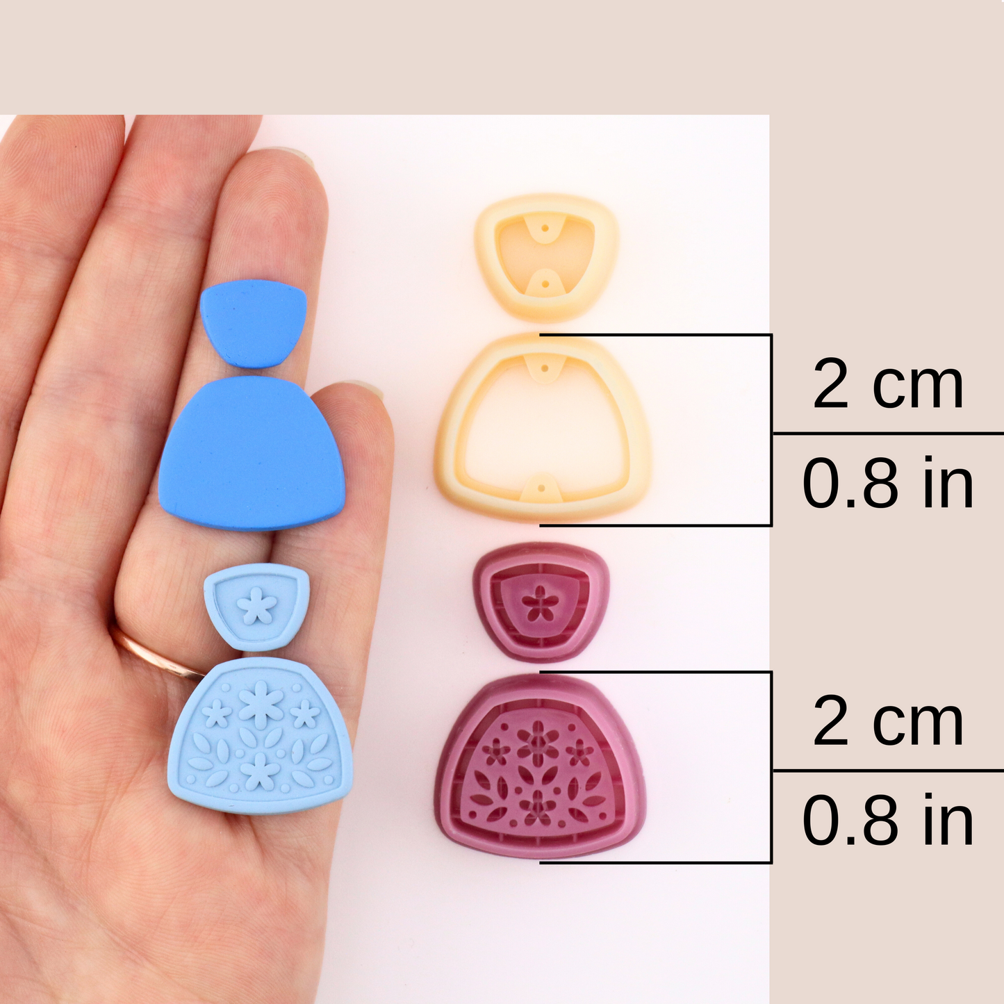 Mia Trapezoid Polymer Clay Cutter Set