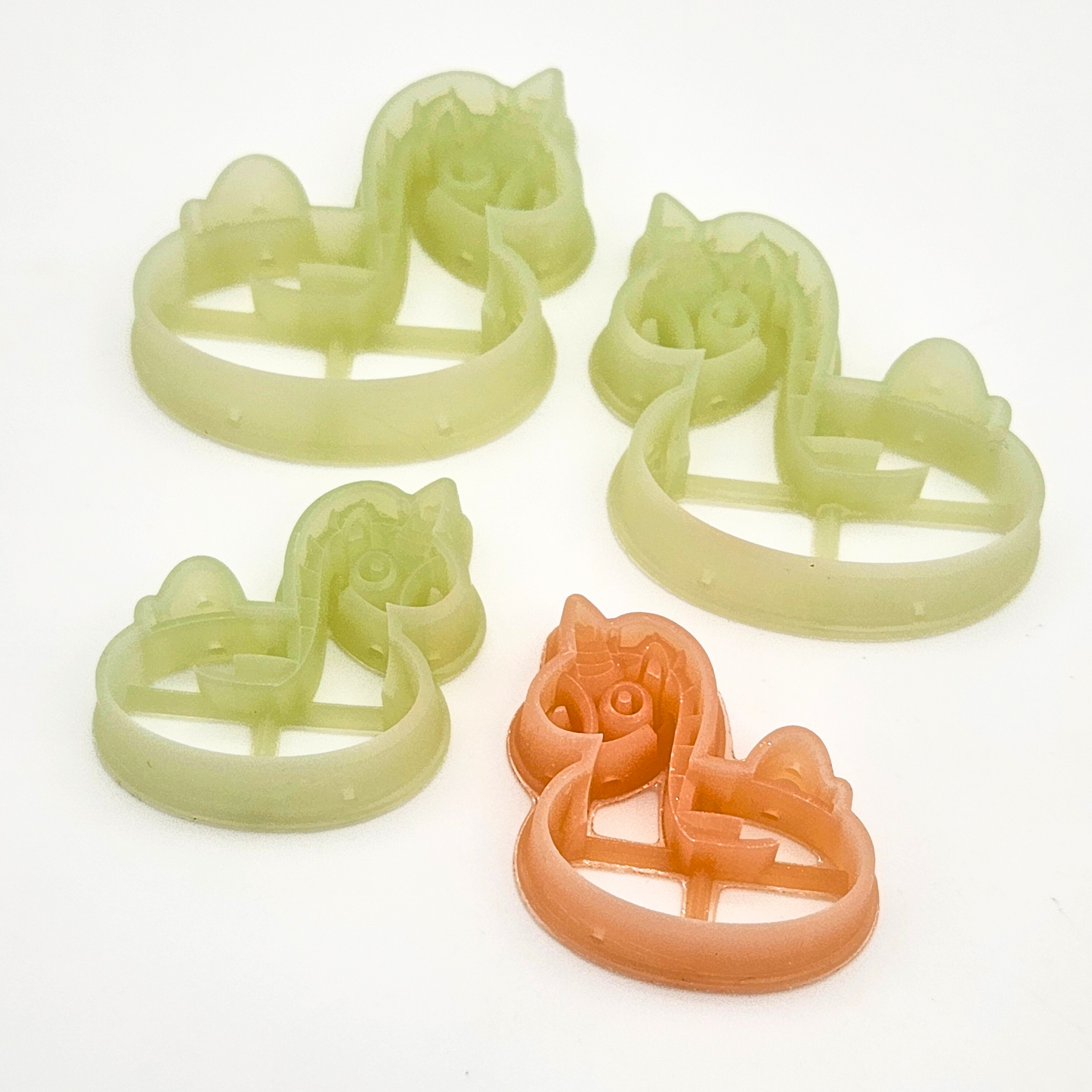 Unicorn Pool Float Polymer Clay Cutters - Mirrored Pair