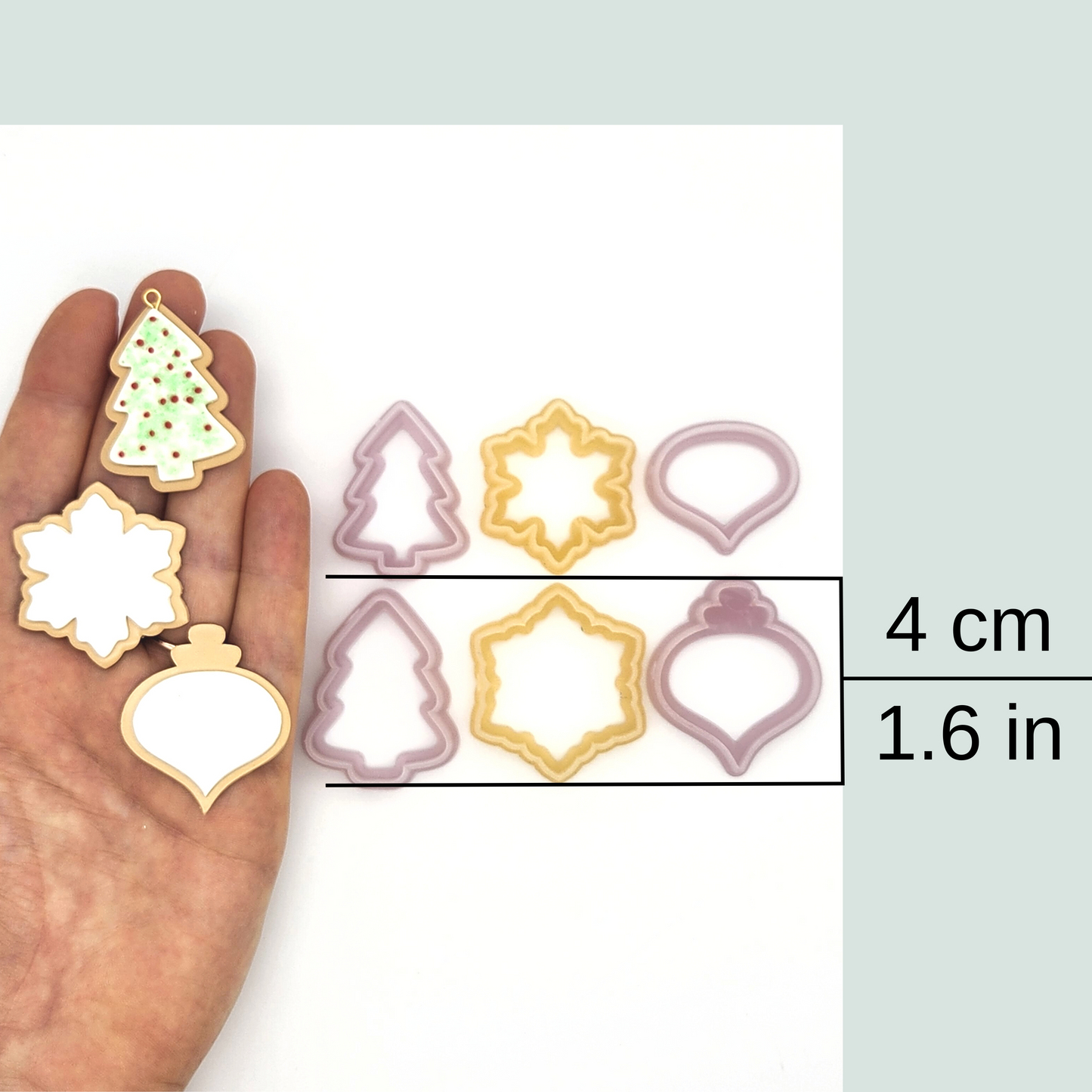 Christmas Sugar Cookie Polymer Clay Cutter Set