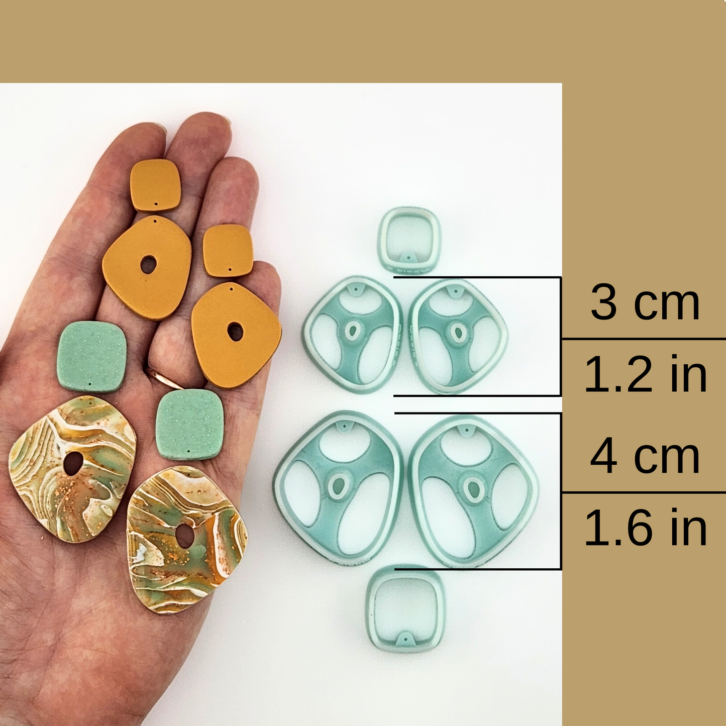 Adele Mirrored Polymer Clay Cutter Set