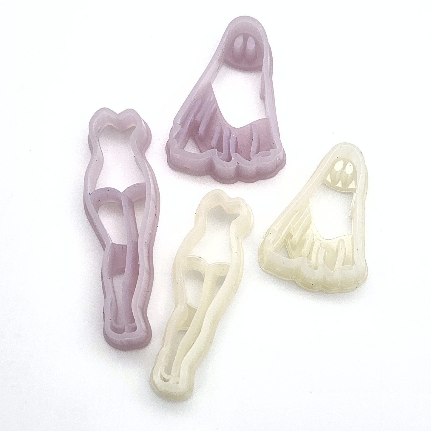 Pinup Ghost Polymer Clay Cutters - Mirrored Set