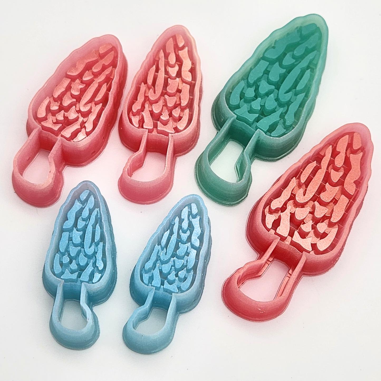 Morel Mushroom Polymer Clay Cutters - Mirrored Pair