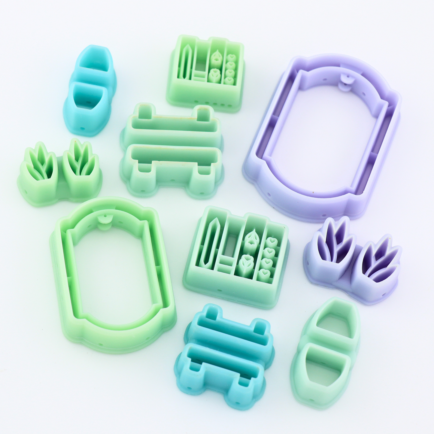 Framed Bookshelf Polymer Clay Cutter Set