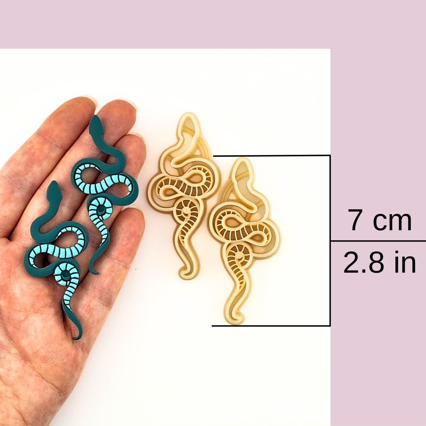 Snake Polymer Clay Cutters - Mirrored Pair