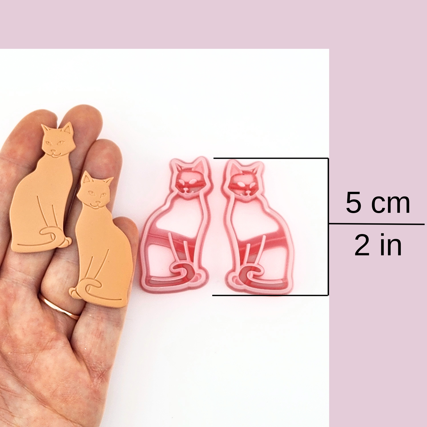 Cat Polymer Clay Cutters - Mirrored Pair