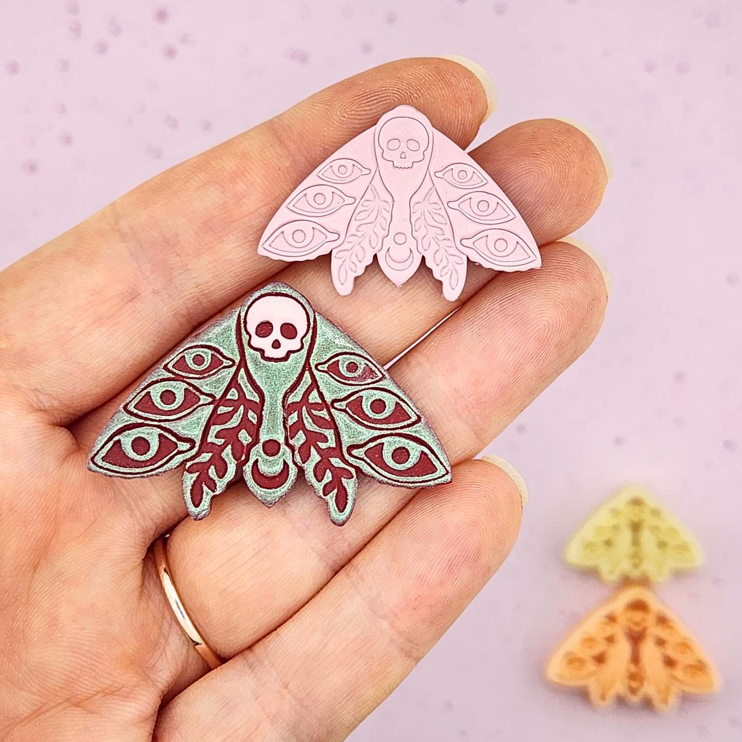Death's Vigil Moth Polymer Clay Cutter