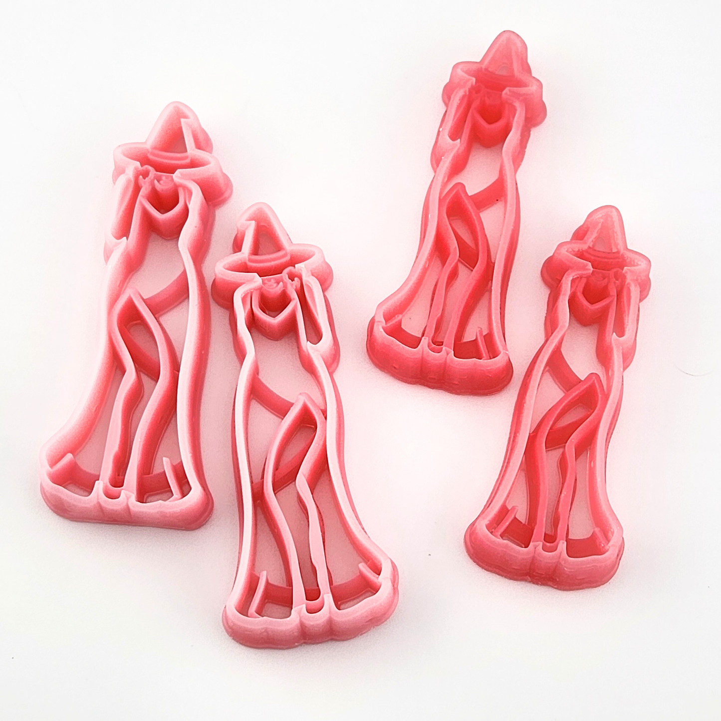 Pinup Witch Polymer Clay Cutters - Mirrored Pair