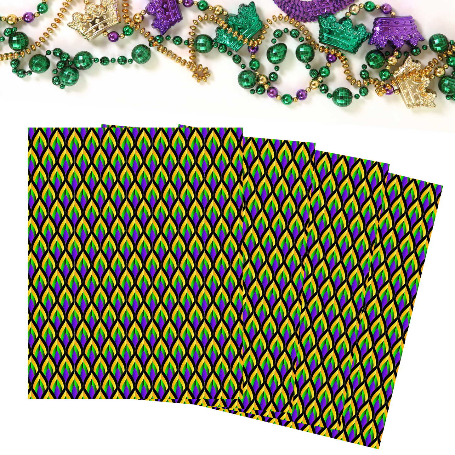 Art Deco Mardi Gras Transfer Sheets