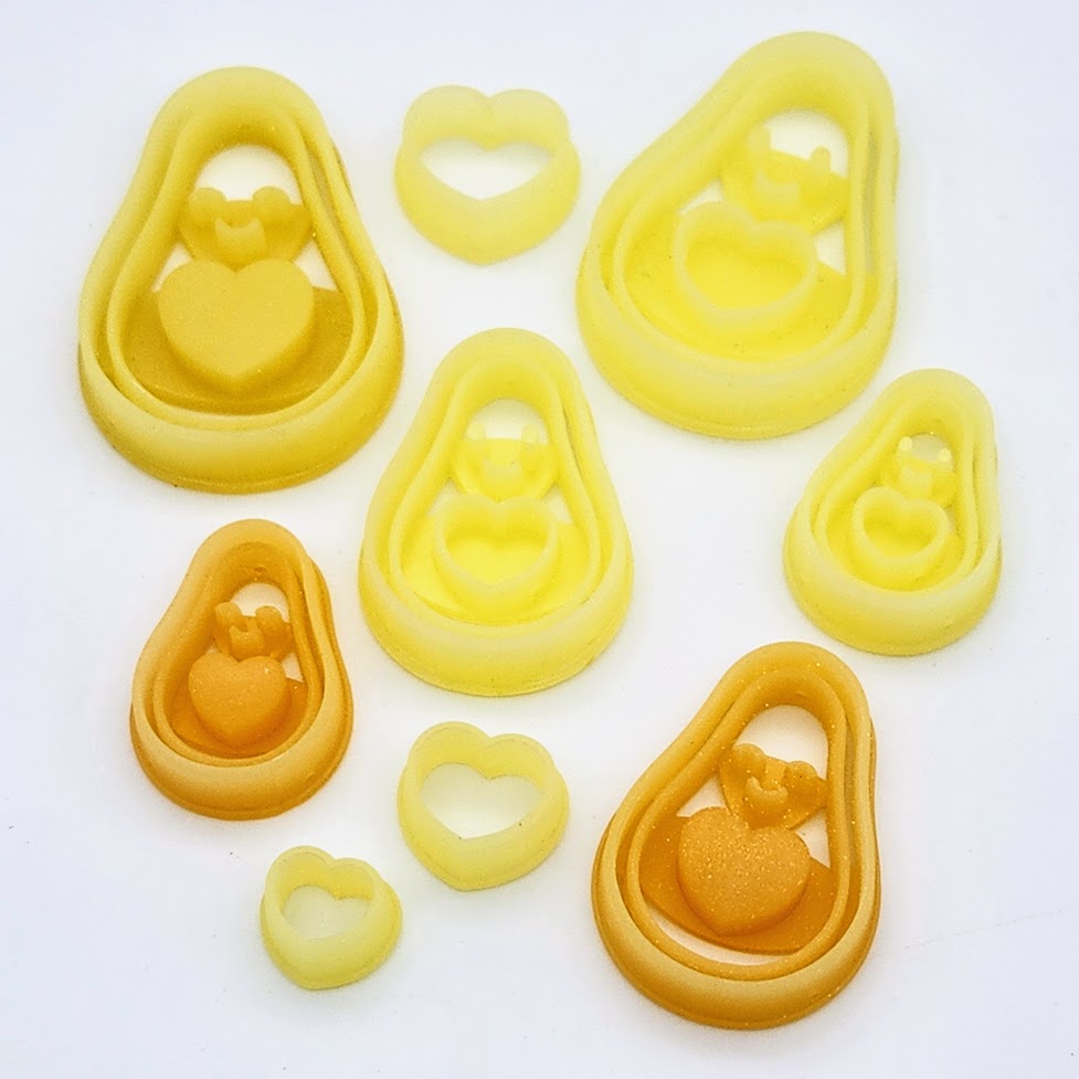 Avocado Love Polymer Clay Cutter Set