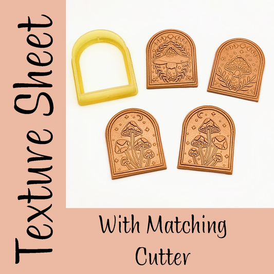 Celestial Mushroom Arch Texture Sheet & Matching Cutter