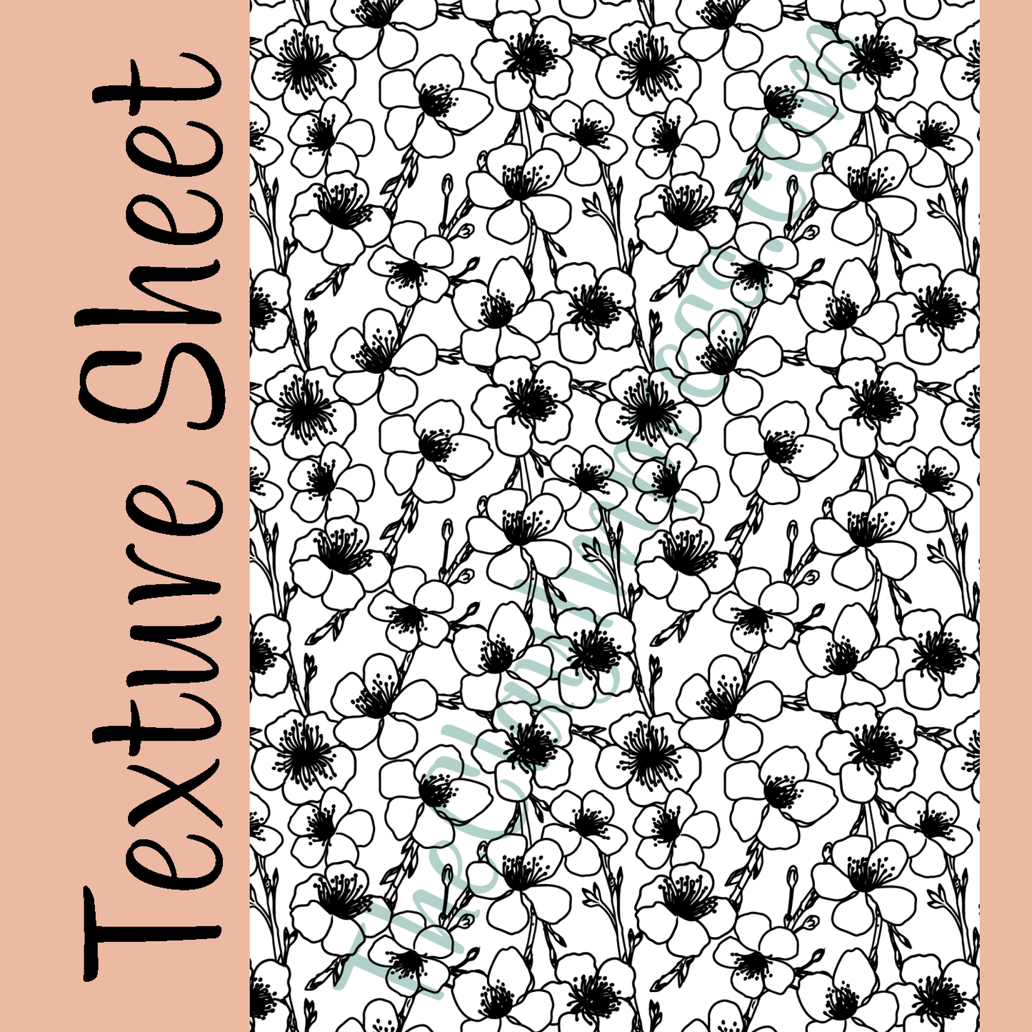 Cheery Cherry Blossoms Texture Sheet