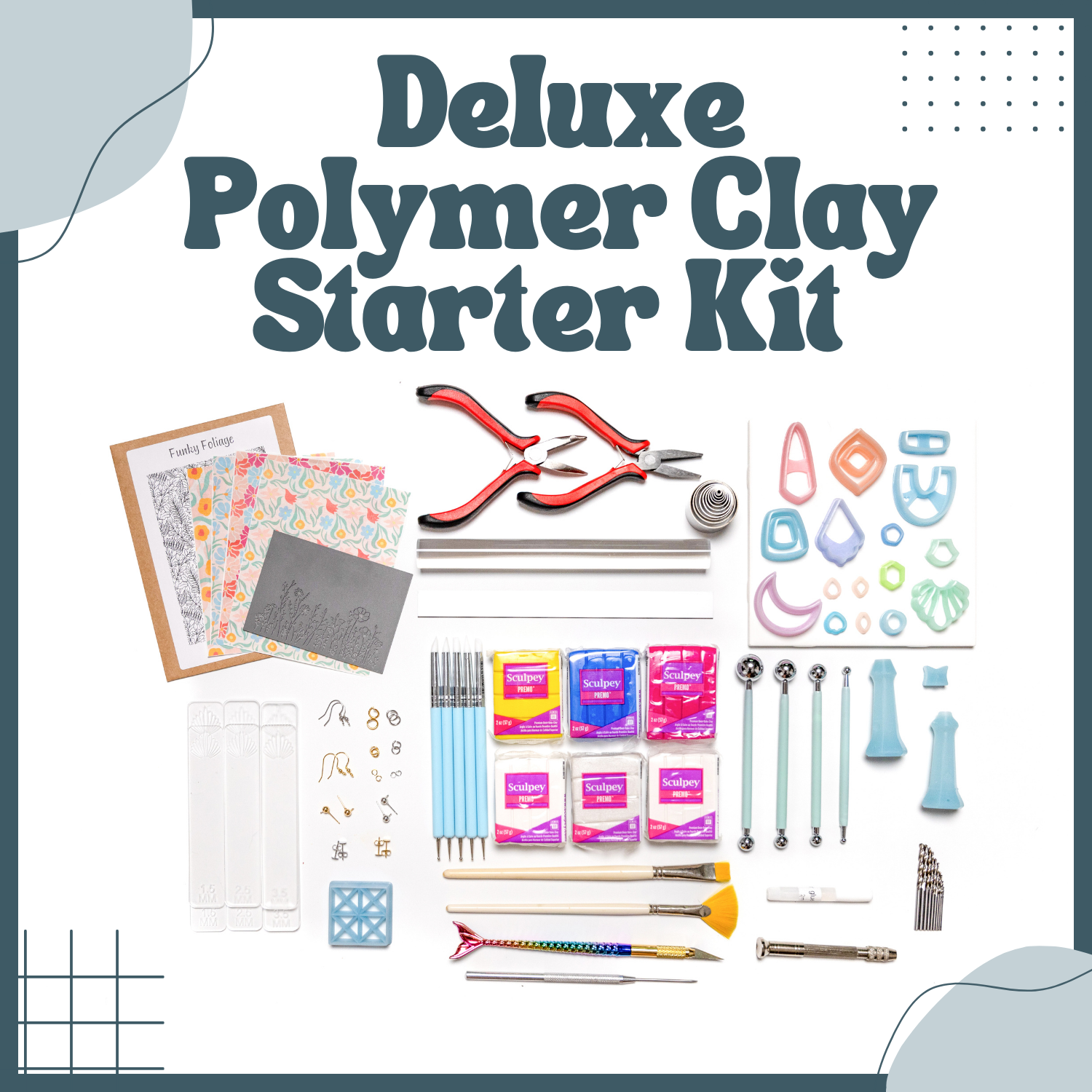 Deluxe Polymer Clay Starter Kit for Making Earrings – The Clay Impress