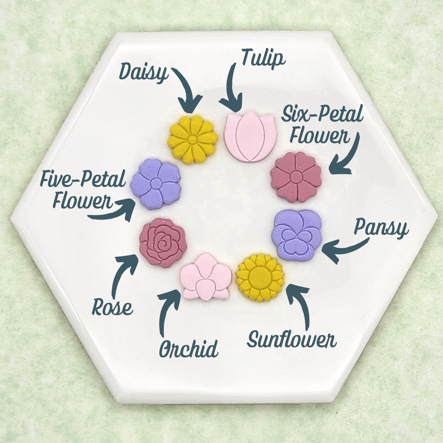 Floral Polymer Clay Stud Cutters